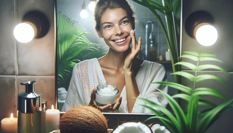 Huile de coco visage